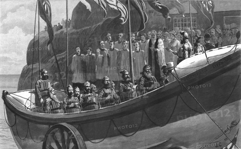 'Blessing the Life-boat', 1886.  Creator: Unknown.