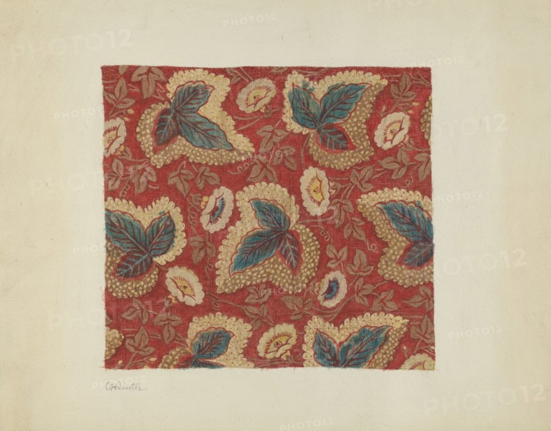 Printed Cotton, c. 1940.