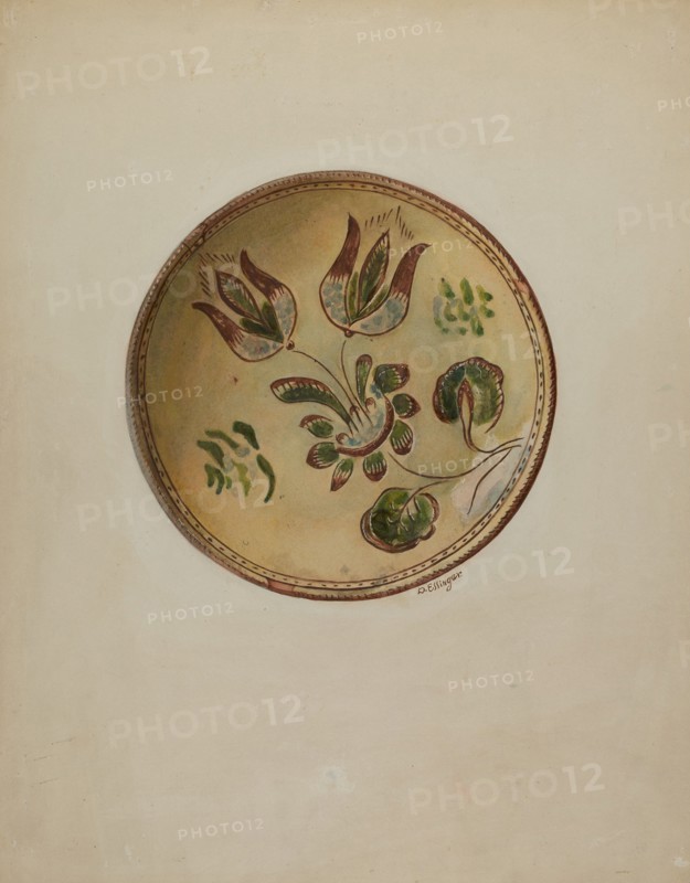 Pa. German Plate, c. 1937.