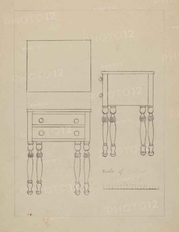 Two Drawer Stand, c. 1936.