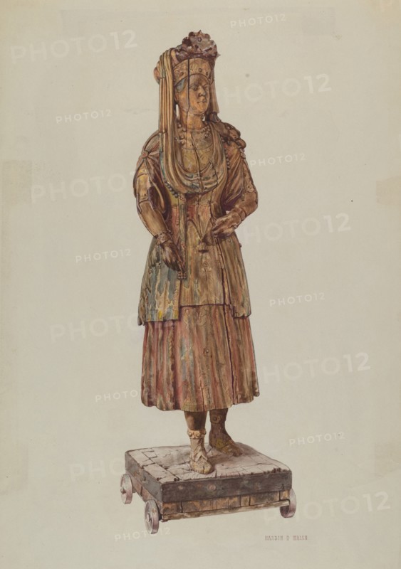 Cigar Store Figure, c. 1938.