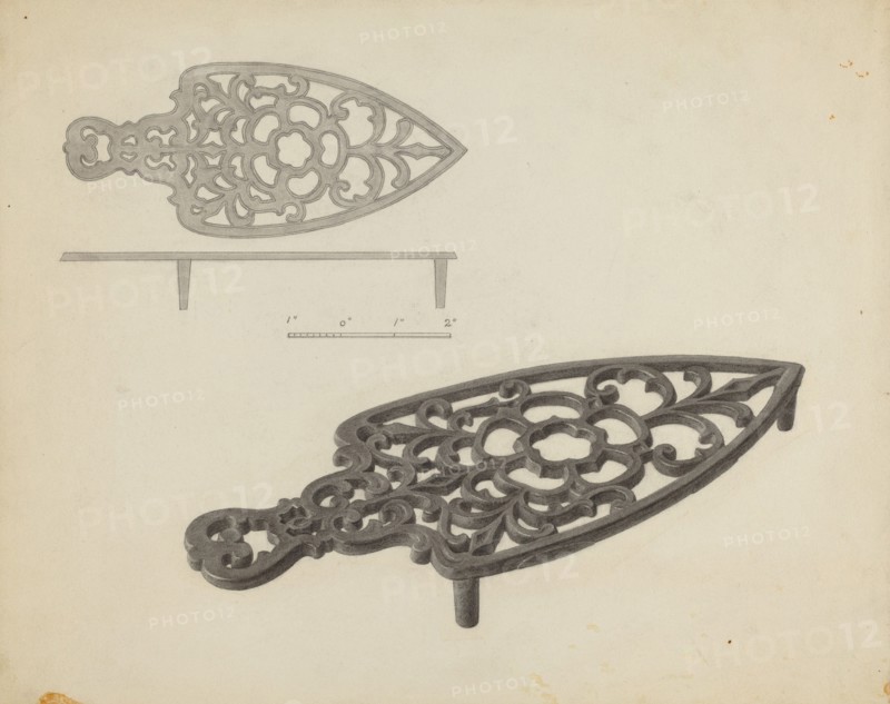 Flat Iron Holder, c. 1939.