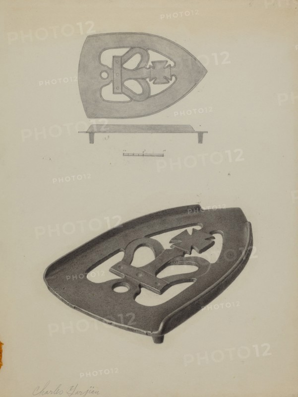 Flat Iron Holder, c. 1938.