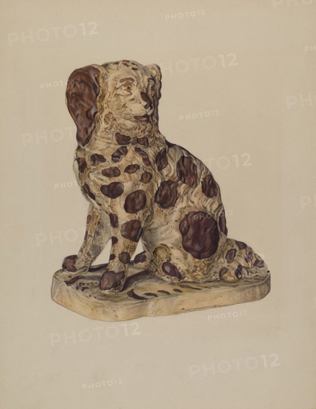 Ceramic Coach Dog, c. 1940.