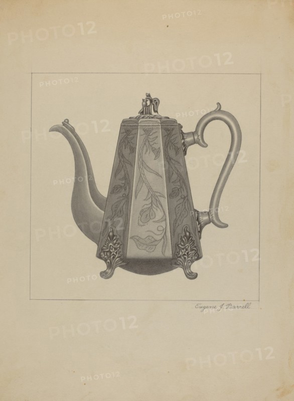 Pewter Coffee Pot, c. 1936.