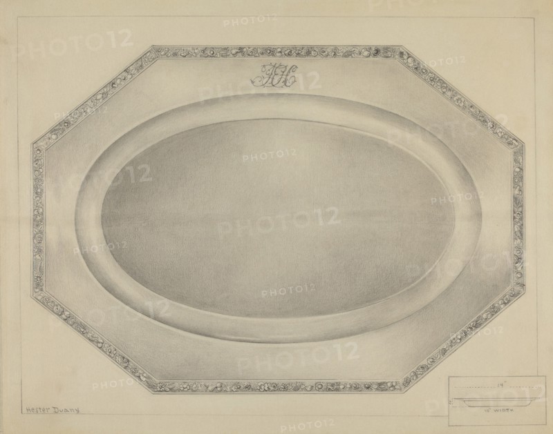 Silver Meat Platter, c. 1936.