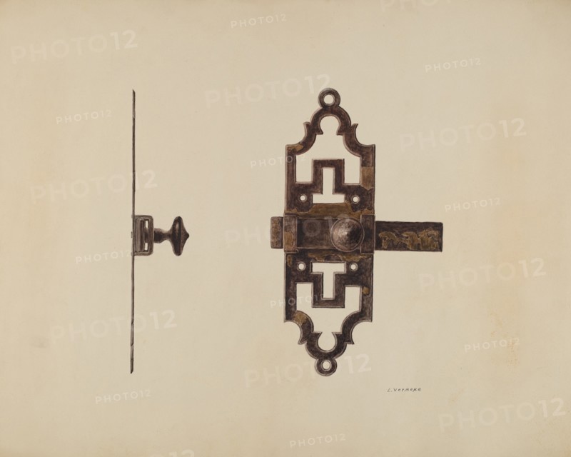 Wrought Iron Latch, c. 1938.