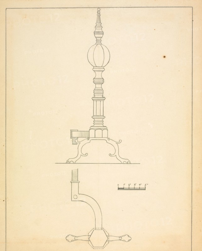Andiron (one of pair), c. 1937.