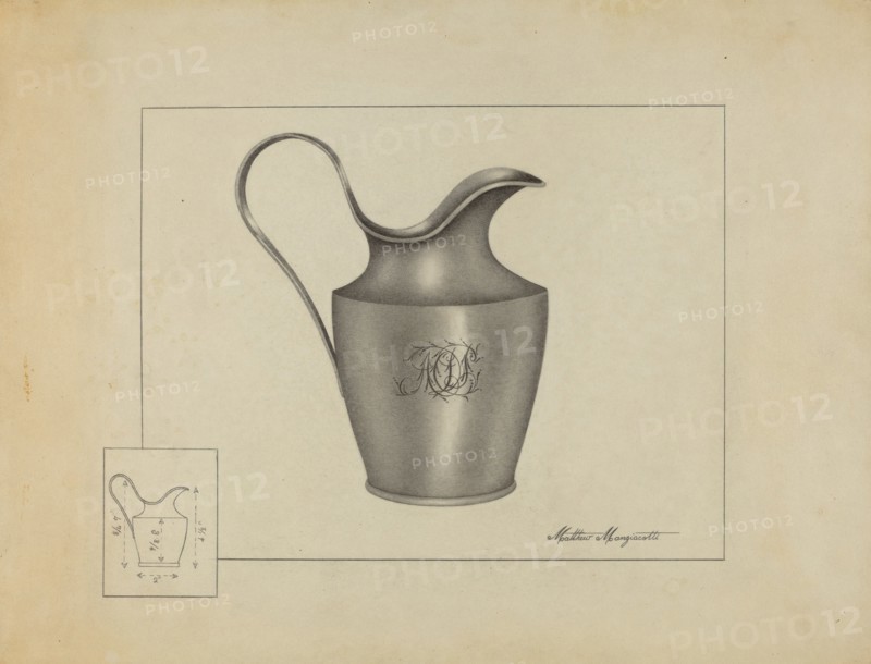 Silver Creamer, c. 1937.