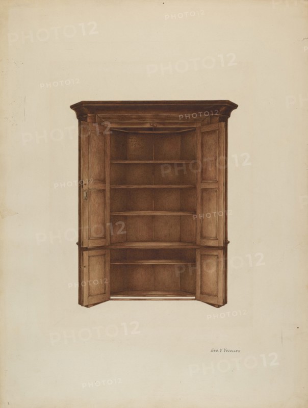 Corner Cupboard, c. 1937.