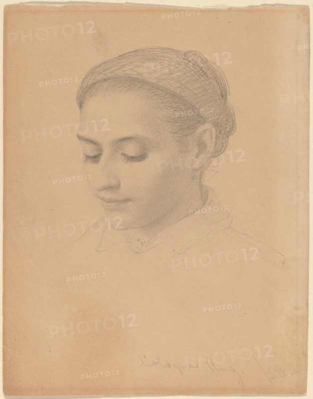 Head of a Young Woman, 1850.