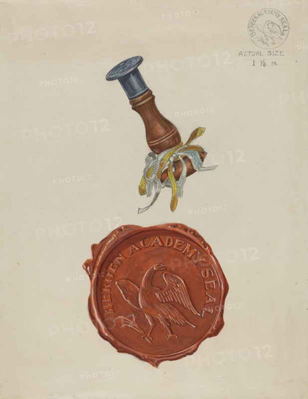 Bergen Academy Seal, c. 1936.
