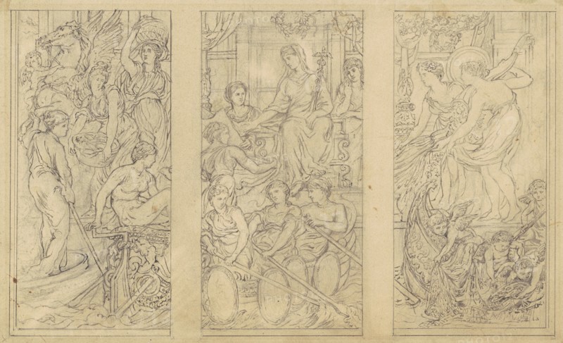 Study for "Commerce", c. 1885.
