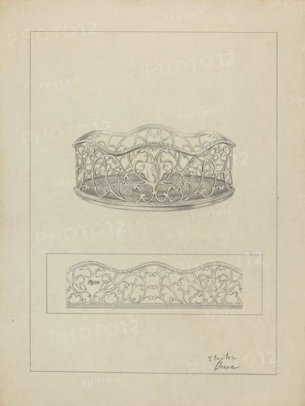 Silver Wine Coasters, c. 1936.