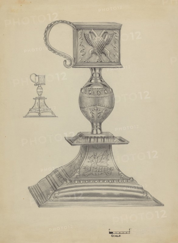 Silver Snuffer Stand, c. 1936.
