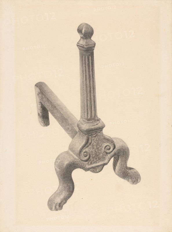 Andiron (one of pair), c. 1938.