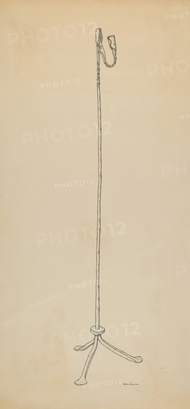 Rush and Candle Stand, c. 1939.
