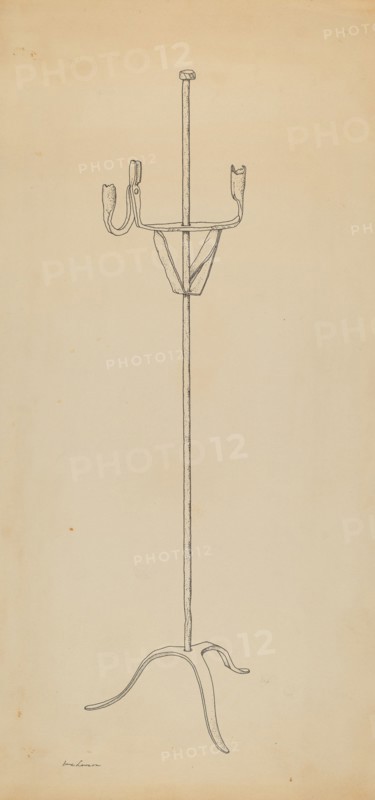 Rush and Candle Stand, c. 1939.