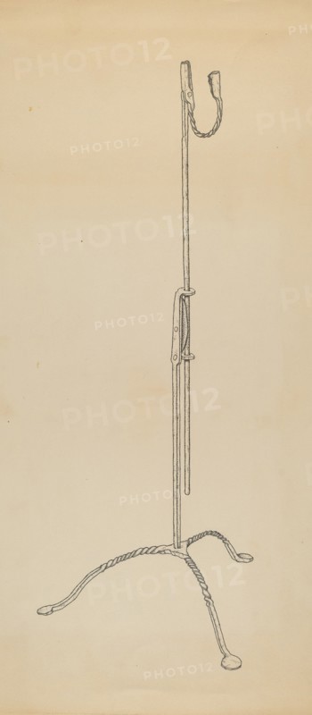 Rush and Candle Stand, c. 1939.