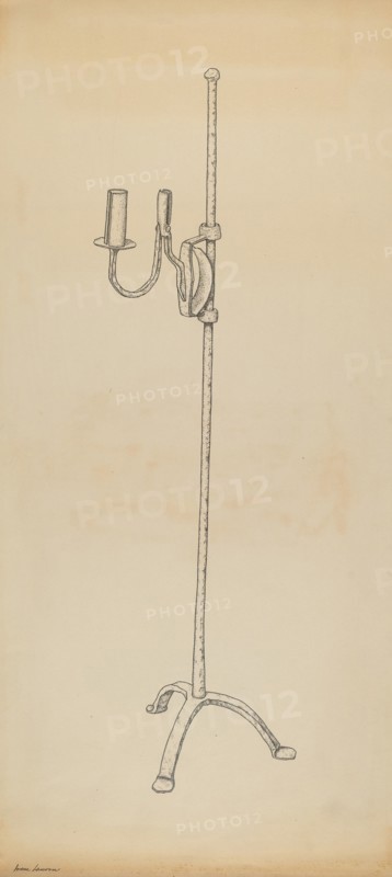 Rush and Candle Stand, c. 1939.