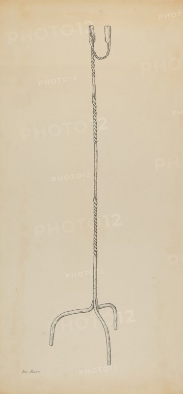 Rush and Candle Stand, c. 1939.