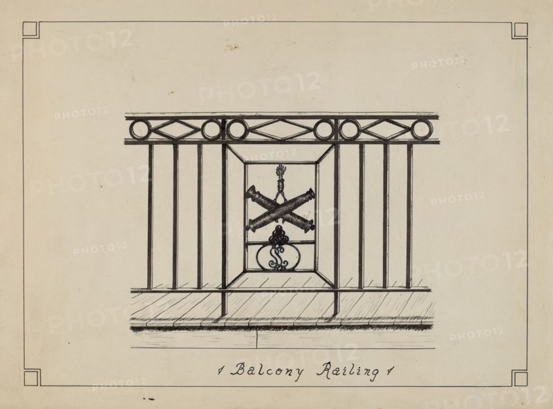 Cast Iron Balcony Rail, 1935/1942.