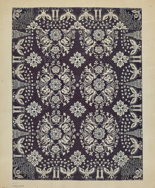 Woven Bedspread, c. 1936.