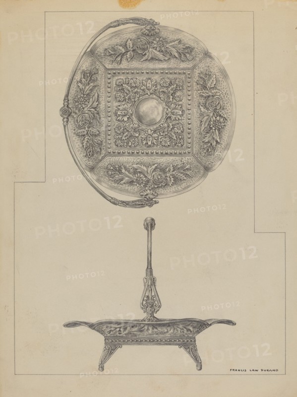 Silver Cake Dish, c. 1936.