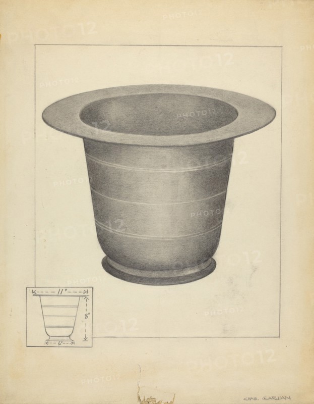 Pewter Commode Form, c. 1939.