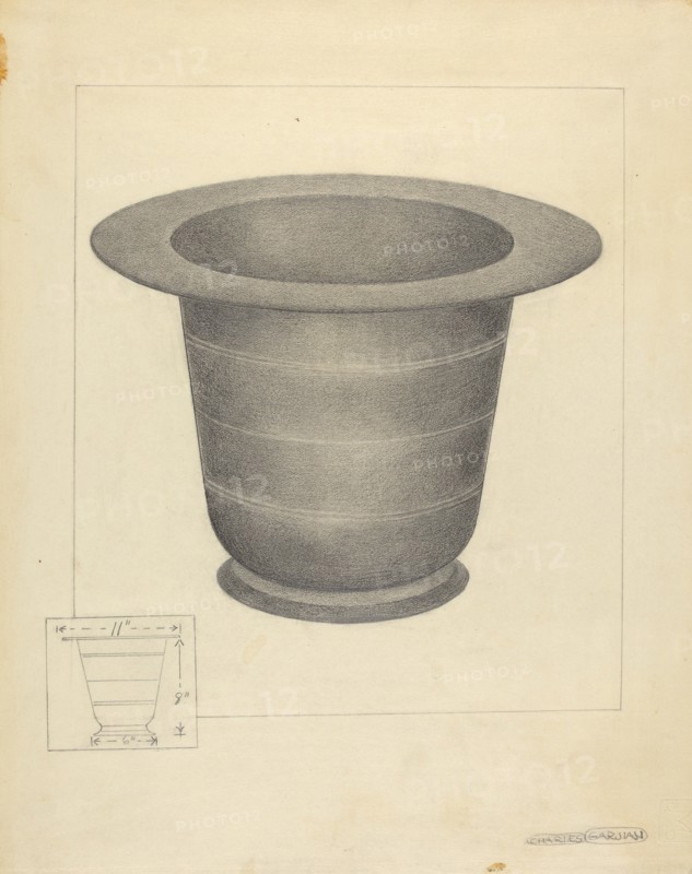 Pewter Commode Form, c. 1939.