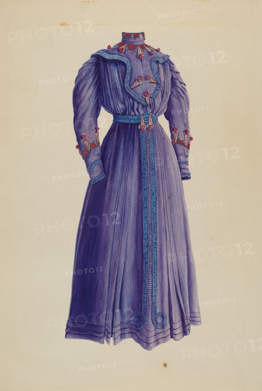 Blue Afternoon Dress, c. 1938.