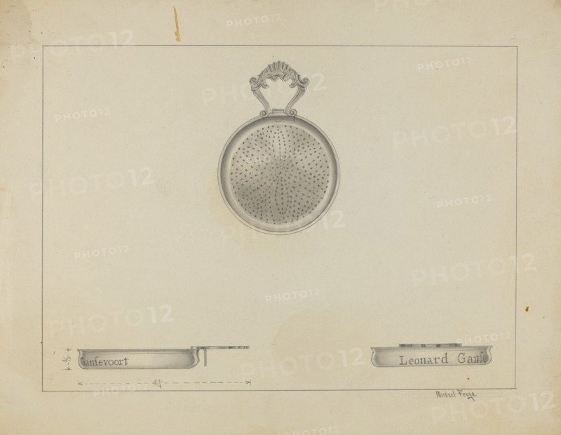 Silver Lemon Strainer, c. 1936.