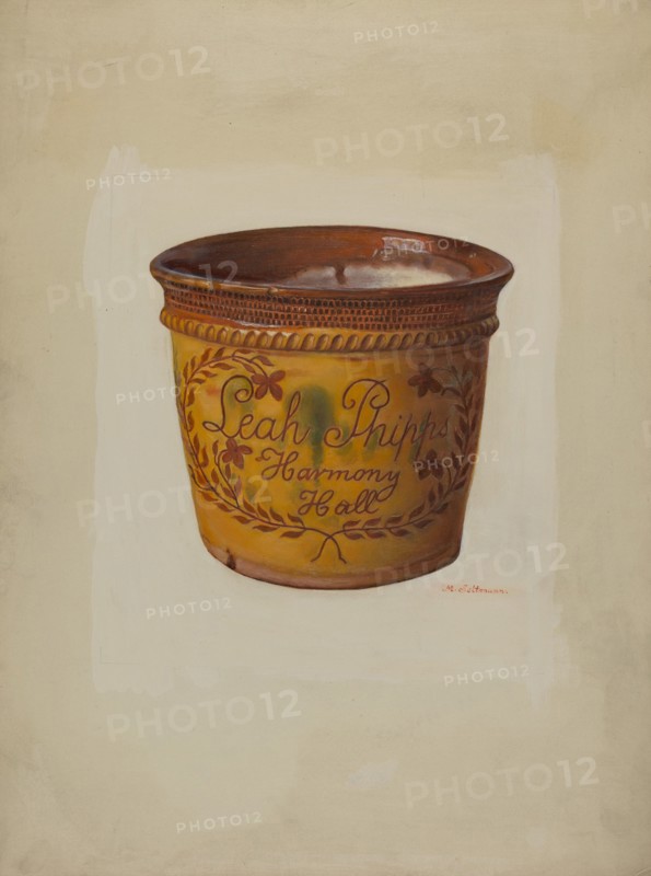 Pa. German Flower Vase, c. 1937.