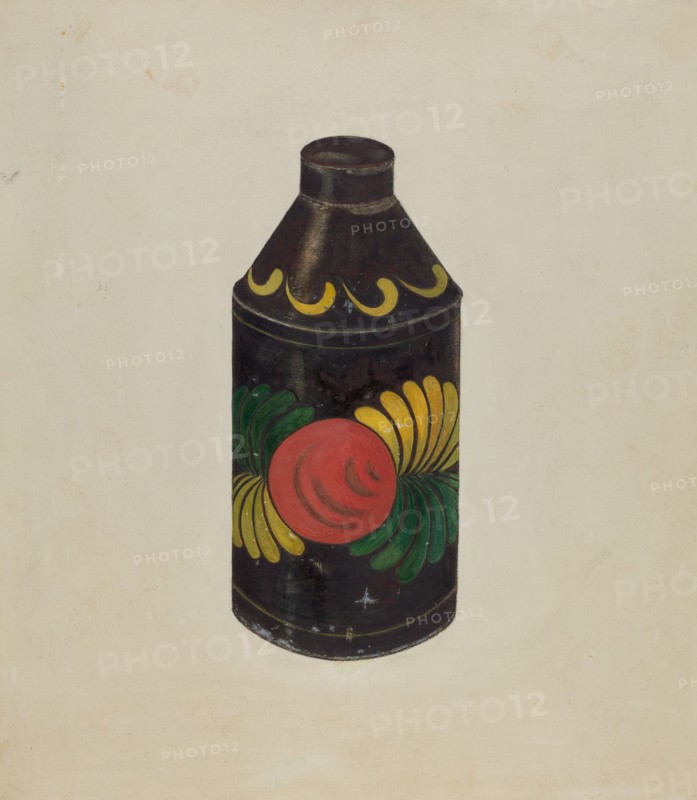 Toleware Tea Cannister, c. 1938.