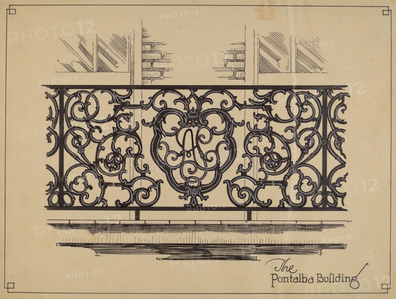 Cast Iron Balcony Rail, c. 1936.