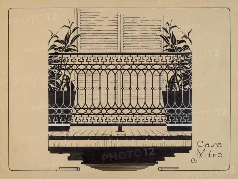 Cast Iron Balcony Rail, c. 1936.