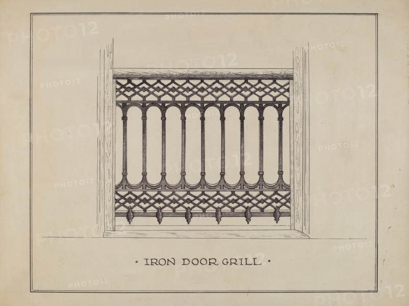 Cast Iron Balcony Railing, c. 1936.