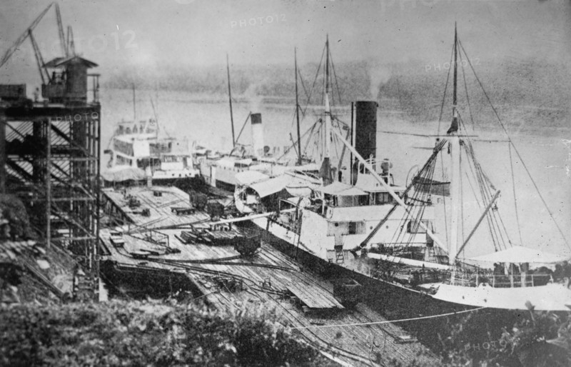 Peru. Scenes In Iquitos, 1912. 'The Booth Pier, Iquitos'.