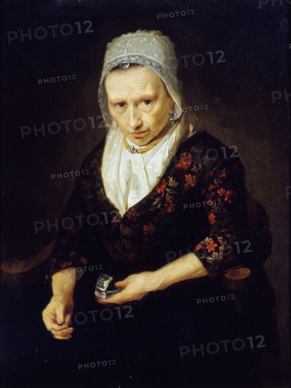 Old woman with snuff.