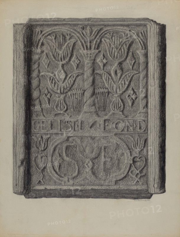 Pa. German Stove Back, 1937.