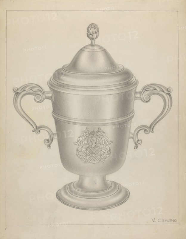 Silver Cup with Cover, c. 1937.