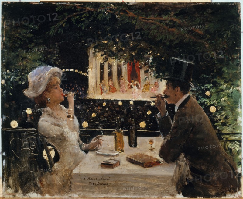 Dinner at Les Ambassadeurs, c1880.
