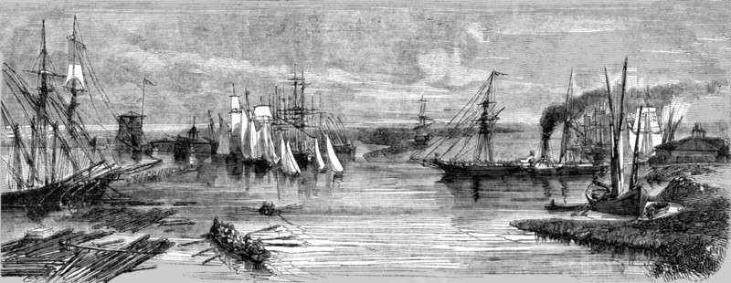 'Mouth of the Danube at Sulina', 1854. Creator: Unknown.