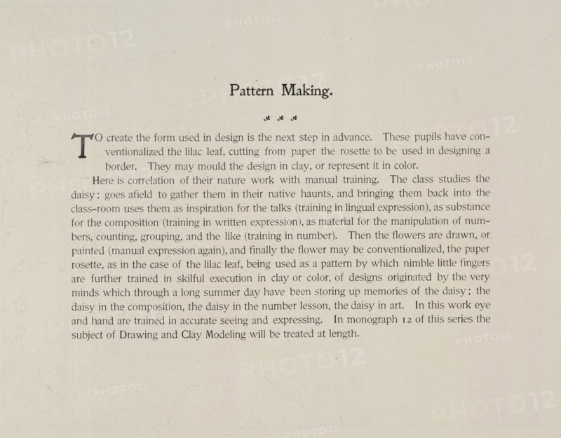 Pattern making, 1900.