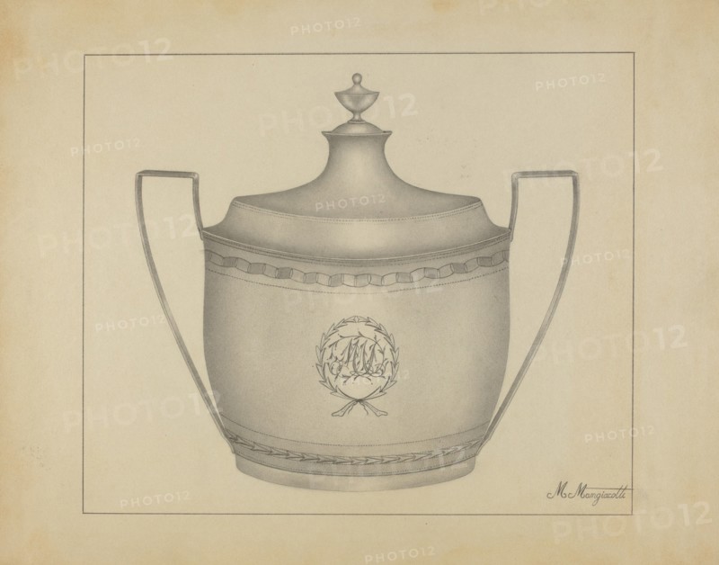 Silver Sugar Bowl, c. 1937.