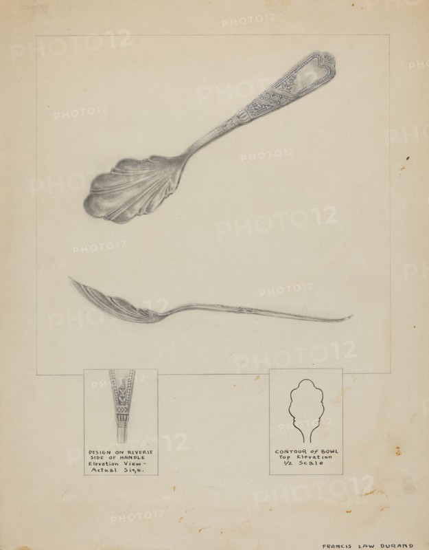 Silver Sugar Spoon, c. 1936.