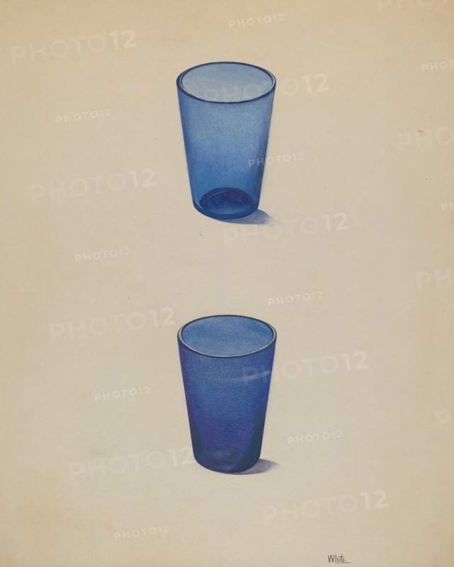 Whiskey Glasses (Cobalt), c. 1937.
