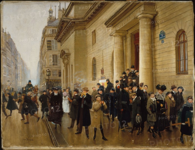 Leaving the Lycee Condorcet, c1903.