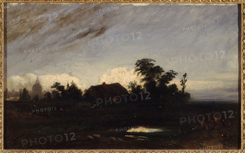 A pond near La Glaciere at dusk (1821).