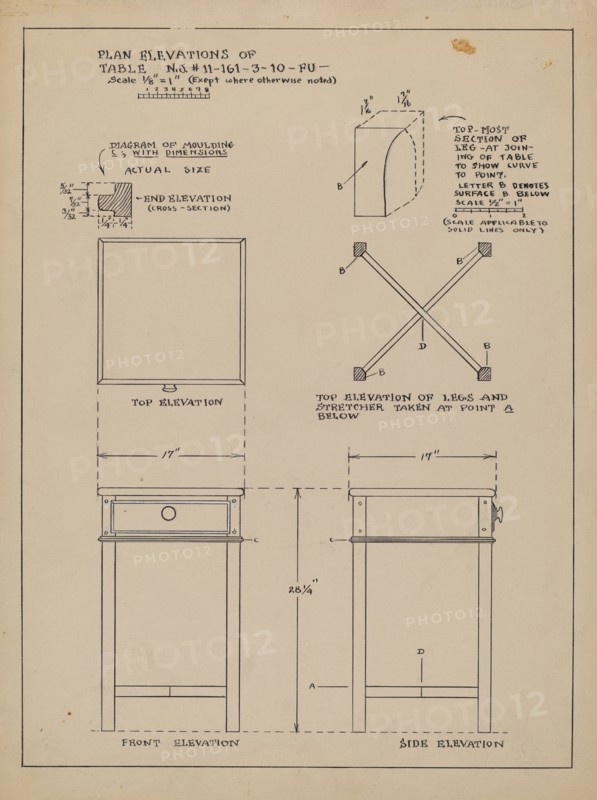 Table (Occassional), c. 1936.